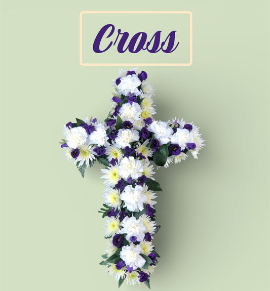 White and Purple Cross