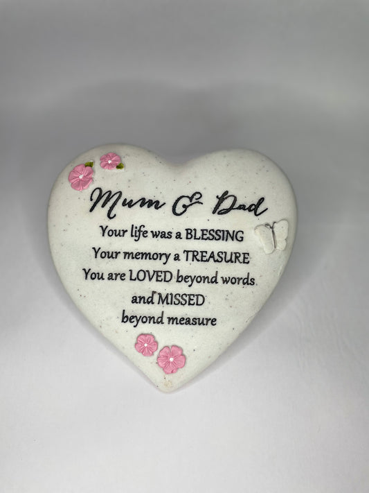 Mum and Dad Graveside Memorial Plaque