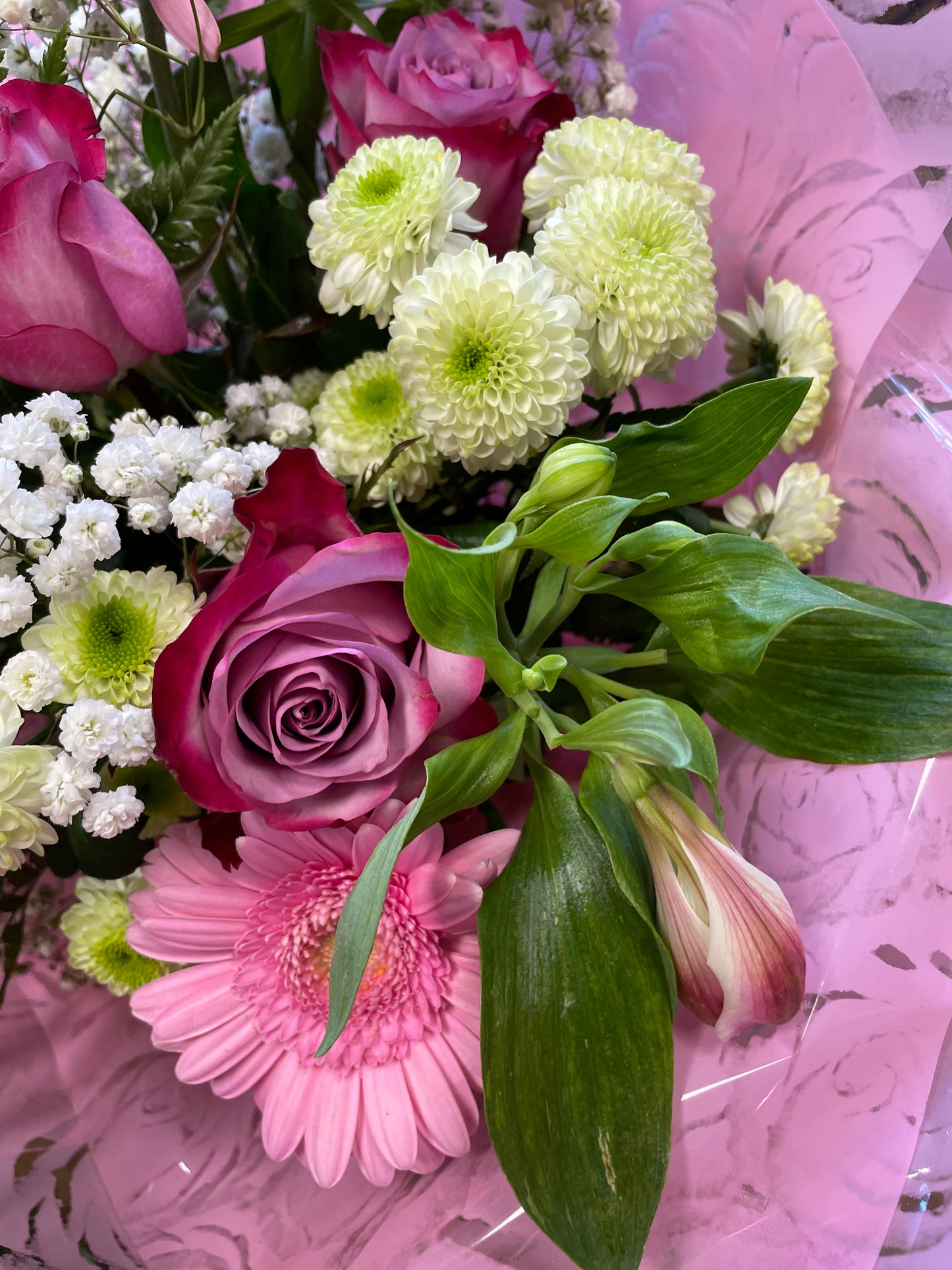 Germini and Rose bouquet
