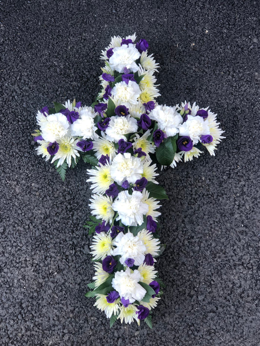 White and Purple Cross