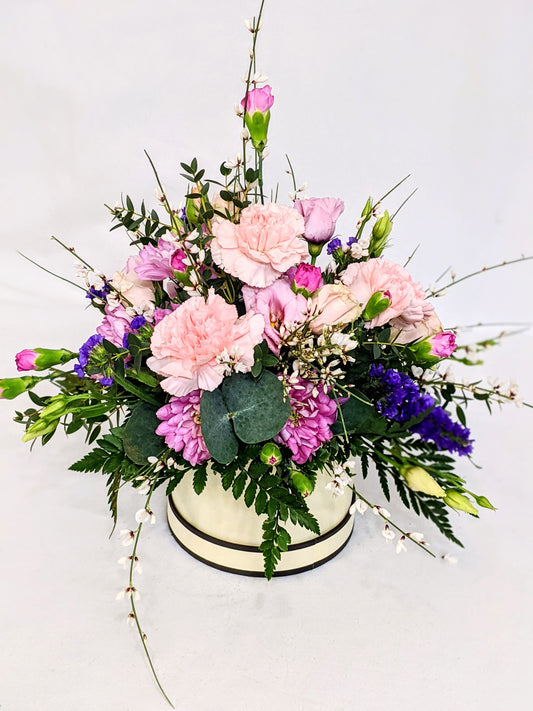 Malone Hat Box Arrangement