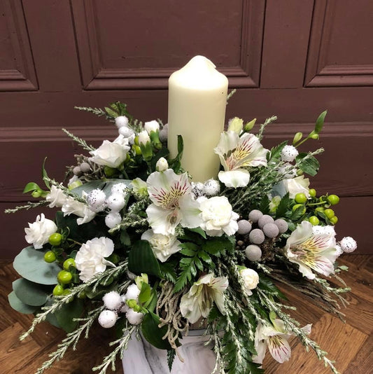 White Christmas Centre piece