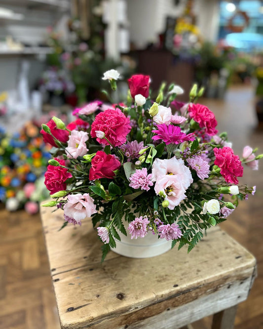 Hand crafted Hat Box Arrangement