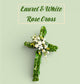 Laurel & White Rose Cross