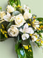 Laurel & White Rose Cross