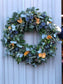 Frosty Blue Christmas Wreath